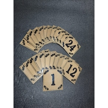 Kapı Numarası 6X6 Cm Yapışkanlı No 1'Den 24 E
