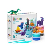 Hey Clay Yaratıcı Kil Seti - Mega Dinos Çok  Renkli