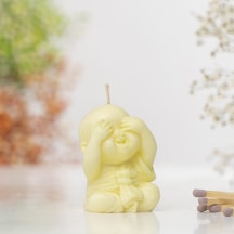Görmedim Buddha Temalı Soya Wax Mum Sarı