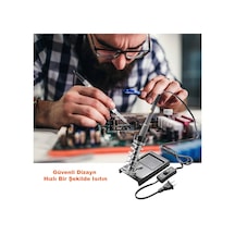 60w Havya Lehim Seti Multimetre Vakum Pompası Uç Seti Lehim Teli Cımbız Kılıf Elektronik Onarım Kiti