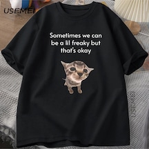 Tarzsokak Komik Kedi Grafik Tee Erkek Kadın Sevimli Hayvan Sevgilisi T Shirt Unisex T-shirt Harajuku Er 2999 Siyah
