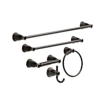 Kın5pc-orb Kinla Banyo Aksesuar Seti, 5 Parça, Yağlı Bronz