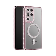 Samsung Uyumlu Galaxy S26 Ultra Joke Simli Magneticsafe Kılıf - Pembe Standart