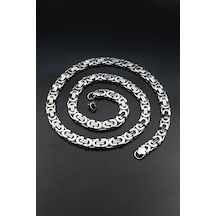Paslanmaz Çelik Euro Kral Model Kolye Zincir 8mm 902592 Gümüş