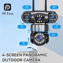 Ztech Zr-z6pro Wifi Kamera 4 Lens - Köşeler Ayarlı - Mikrofon + Hoparlör + Alarm