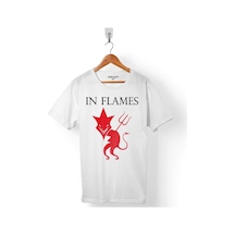In Flames Jesterhead Devıl Logo Erkek Tişört 001
