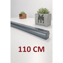 Antrasit Dekoratif Ray Alüminyum 2 Kanallı Dekoratif Metal Perde Kornişi Antrasit110cm - 855867284 Antrasit110cm
