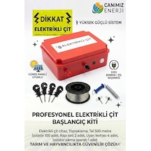 Elektrikli Çit Seti 2-3 Dönüm Montaj Aparatlı Ayı Kovucu Ve Domuz Kovucu Kurulum Paketi