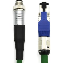 Pur M12 - Rj45 Ethernet Kabloları 4 Pinli D Kodlu Ip67