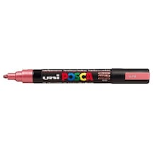 Hobi-Marketart Uni Posca Pc-5M Boyama Markörü 1.8-2.5 Mm Metalik Kırmızı