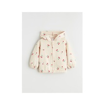 Lc Waikiki Alıta Cıty Farkıyla Lcw Baby Bej 3 İplik Baskılı Kız Bebek Fermuarlı Sweatshirt Bej - 925386924 Bej