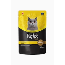 Reflex Plus Sos İçinde Et Parçacıklı Tavuklu Yetişkin Kedi Maması 85 G