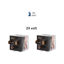 ( İKİ ADET ) Mini Role 24V, 5 Uçlu, 40 A, Far, Korna, Fan, Rolesi