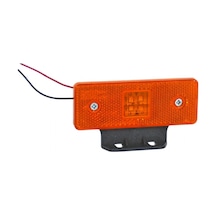 TAS 12V Side Marker Lamba 4 Ledli Sarı Braketli Arka Düz 11x4 cm