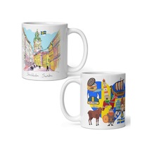 İsveç Kupa Bardak 2 Adet Seyahat Hatıra Sweden Mug