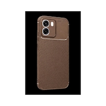 Oppo Oppo A6t 5g Auto Focus Karbon Kapak - Kahverengi