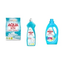 Aquabor Doğal Mineralli 4 Kg Beyaz + Elde Bulaşık + Sıvı Renkliler 3 Lü Set