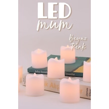 8 Adet Mini Led Mum Seti Pilli Dumansız Alevli Ledli Dekoratif Yapay Mum Dekor Işığı 8 Adet M Diğer