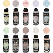 Akrilik Boya Seti 120 Ml 10 Lu Pastel Renkler Karışık Karışık