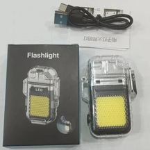 Rezistanslı Çakmak Şarjlı Elektronik Fener Beyaz Ledli Işıklı Rüzgar Ve Su Geçirmeyen