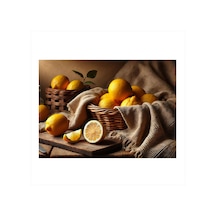 Altın Sarısı Limonlar Art Mdf Poster