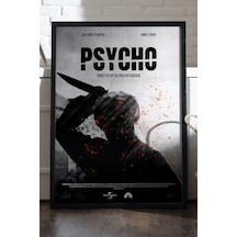 Psycho Siyah Ahşap Çerçeveli Poster, Film Duvar Tablosu