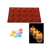 Silikon Muffin Kalıbı Kahverengi Ecmelnm322 Çok Renkli