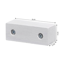 Masa Sandalye Mobilya Koltuk Ayak Yükseltici Ağaç Takoz 4'lü Set Boy 3 Cm En 8 Cm Beyaz Diğer
