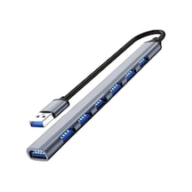 Usb-c Hub Docking Station - Macbook & Windows Uyumlu Çoklayıcı Adaptör Gri, 7-in-1
