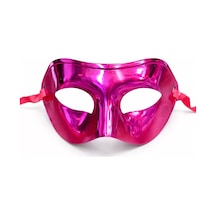 Metalize Parlak Parti Maskesi Pembe Renk 16x7 Cm