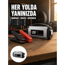 Acil Durumlar İçin Çok Fonksiyonlu Araç Akü Takviyesi Hava Kompresörü Ve Güç Kaynağı Yeni Nesil