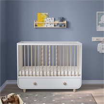 Myllra Beyaz Bebek Karyolası 60x120 Beyaz
