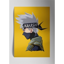 Kakashi Hatake Naruto Anime - Metal Tablo, Parlak Baskı