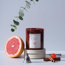El Yapımı Soya Mumu Cynamon Kokulu Tarçın Cam Mum 100 Vegan Eco-friendly 300 Gr 11oz Çok Renkli