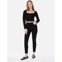 Colins 760 Diana Dar Kesim Yüksek Bel Dar Paça Mavi Kadın Pantolon Cl1067183 Mavi