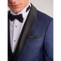 Dufy Lacivert Erkek Modern Fit Şal Yaka Smokin Takım - 61328 Lacivert