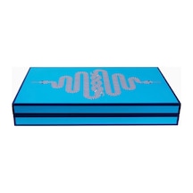Jonathan Adler Eden Lüks Backgammon, Dekoratif Tasarım Tavla Seti Tavlalar Mavi