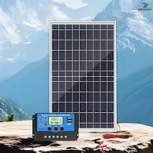 Honeybeeshop Weıhaoxı 1 Monokristal Güneş Paneli Ve 100a Kontrolcü Motosiklet Tekne Karavan Kamp Ev Aydınlatma