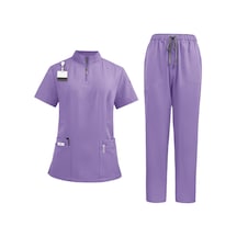 Suntek Hemşirelik Ovma Seti Üst Ve Güzellik M-açık-mor