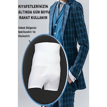 Mistirik Danni Çift Şeritli Kalça Ve Göbek Sıkılaştırıcı Toparlayıcı Korse Boxer Beyaz Renk Beyaz