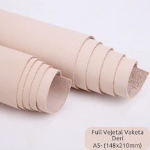 Full Vejetal Vaketa Parça Deri, A5- 14,8x21 Cm Deri Hobi İçin Desene Ve Boyamaya Uygun Hakiki Deri 001
