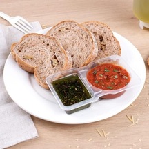 8 Adet Sos Kapları Seti Çift Bölmeli Çeşni Kabı Kapaklı Çatallar Diğer