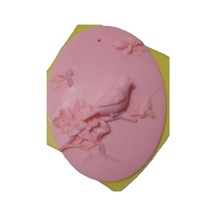 Daldaki Kuş Figürlü Oval Şekilli Silikon Pasta Ve Seker Hamuru Kalibi 18x14x3,5 Cm 6