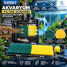 Akvaryum Filtre Süngeri - 90x30x2 Cm - Çift Renk - Yüksek Su Geçirgenlik - Üstün Tutucu Yapı - Yeşil Sarı