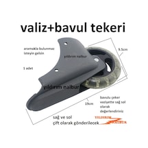 Bavul Tekeri Tekerlek Büyük Bavul Tekeri Çift Çanta Taraf