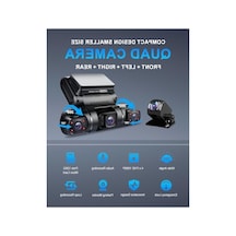 4 Kanallı Fhd 1080p Dash Cam, Ön Ve Arka Kamera