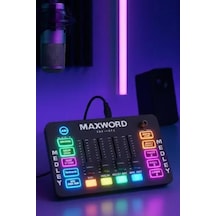 Maxword Medley Gaming Canlı Yayın Stüdyo Kayıt Rgb Ses Kartı Dj Mixer Telefon Pc Uyumlu