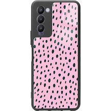 Tecno Camon 18 Pembe Benek Tasarımlı Glossy Telefon Kılıfı Çok Renkli