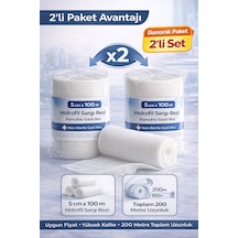 5 Cm X 100 M Hidrofil Sargı Bezi Pamuklu Gazlı Bez Yüksek Emici Medikal Sargı Bezi 2 Adet