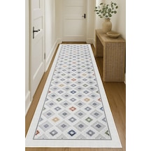 Dijital Baskılı Dekoratif Kaymaz Taban Yıkanabilir Kilim Yolluk Antre Hol Halısı Salon Halısı Çok Renkli